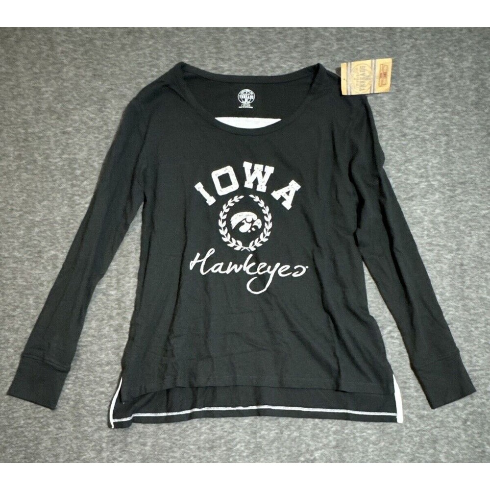 Threads Women’s Blouse Long Sleeve Graphic Print Black Medium